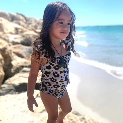 Leopard Frill One piece