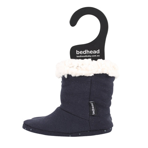 Fleecy Winter Booties- Navy