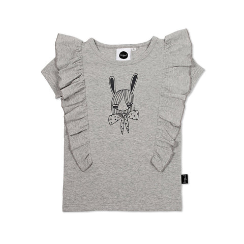Bunnie Placement Ruffle T-shirt