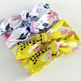 ZESTY MUSTARD ABSTRACT PRINT TOP KNOT HEADBAND