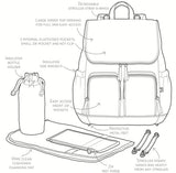 Faux Leather Nappy Backpack - Dusty Rose