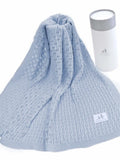 LATTICE POWDER BLUE- Baby Shawl