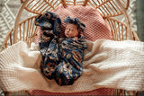 Belle | Baby Jersey Wrap & Topknot Set