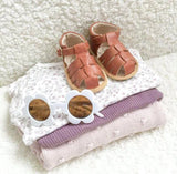Zoe Sandal- Brown Wax Leather (enclosed toe)