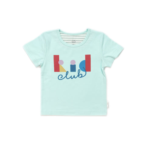 Kid Club Tee- minty blue