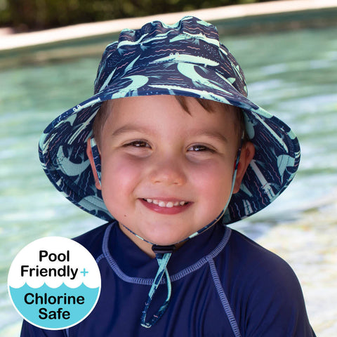 Boys Beach Hat Bucket UPF50+ Crocodile Print
