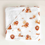 Lion Organic Hooded Baby Towel