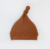Chestnut Ribbed Knotted Beanie