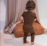 Chocolate Organic Short Sleeve Bodysuit SS22