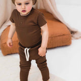 Chocolate Organic Short Sleeve Bodysuit SS22