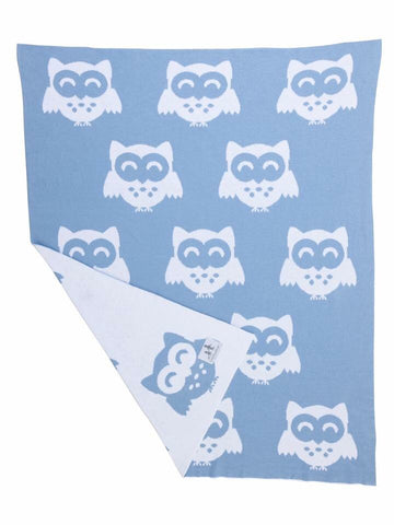 IT'S A HOOT BLUE/WHITE- Blanket