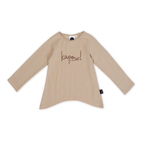 Logo Raglan LS Tee- mushroom