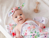 LILAC FLORAL TOP KNOT HEADBAND