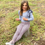 Grey LS Double Frill Leopard AW21
