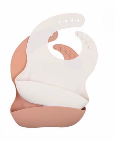 BRICK STONE SILICONE BIBS 2 PACK