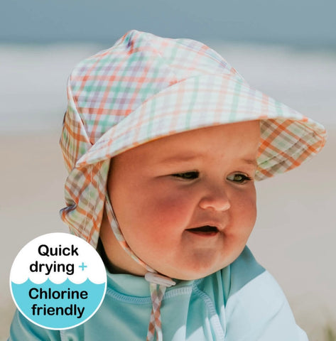 Girls Kids Swim Legionnaire Beach Hat- Gingham SS22