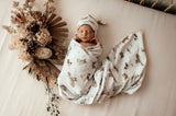 Fox | Baby Jersey Wrap & Beanie Set