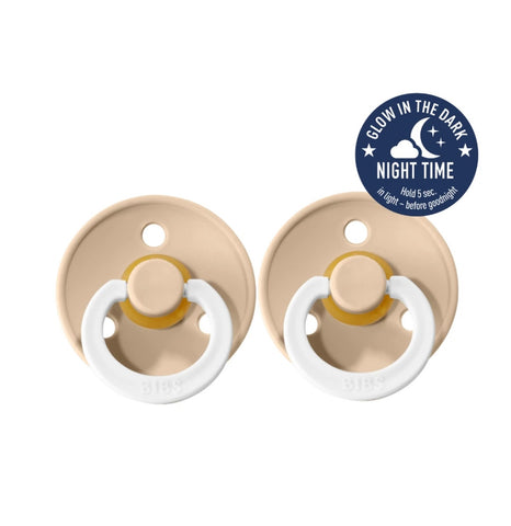 BIBS Colour Night Glow- Size Three | Vanilla 2pack