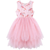 RAINBOW UNICORN S/S LUNA TUTU DRESS- PINK