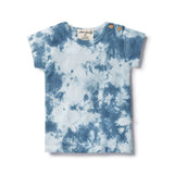 Whale Blue Organic Tie Dye Tee
