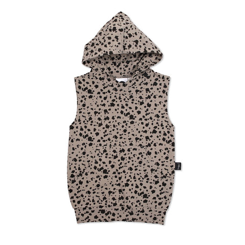 Terrazzo Hooded Sleeveless vest