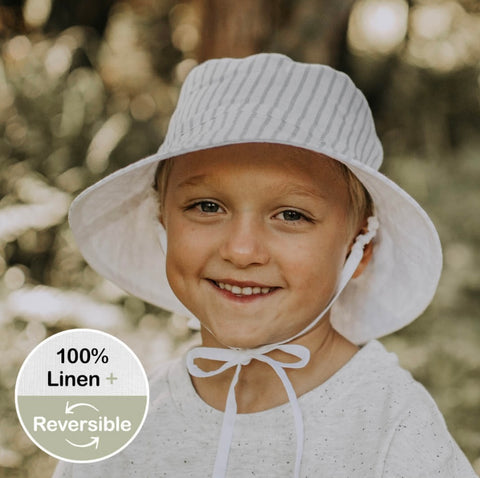 Boys Heritage Explorer Kids Reversible Sun Hat Finley/ Blanc SS21