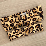 PEACH LEOPARD PRINT TOP KNOT HEADBAND