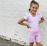 S/S Double Frill Stripe Leopard SS21
