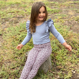 Grey LS Double Frill Leopard AW21