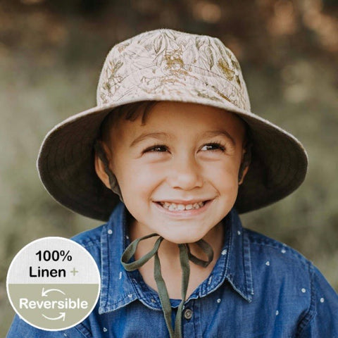 Heritage Explorer Kids Reversible Sun Hat- Mallee/ Olive
