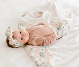 Peach Peony Bow Knot Headband