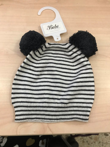 Sheep Stripe Beanie- natural stripe