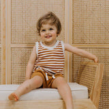 Biscuit Stripe Organic Singlet SS22