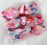 Poppy Pink Top Knot Headband