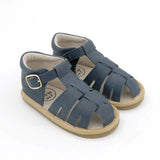 Zoe Sandal- Navy Wax Leather (enclosed toe)