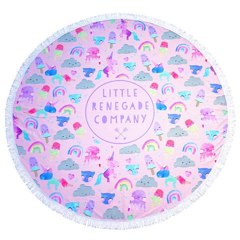 Unicorn Friends Round Towel