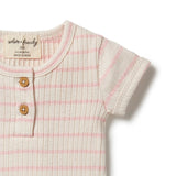 Pink Lemonade Organic Stripe Rib Top SS21