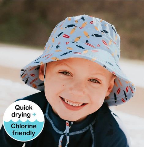Boys Kids Classic Swim Bucket Beach Hat- Surfboard SS22