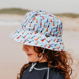 Boys Beach Hat Bucket UPF50+ Boat Print SS21