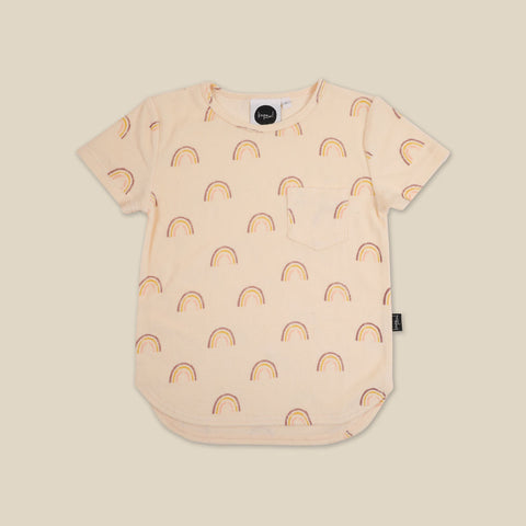 Rainbow Eggshell Drop Back T-shirt