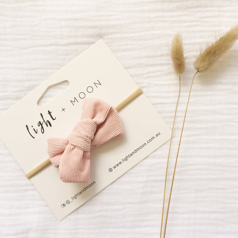Baby Pink Luxe Corduroy Headband