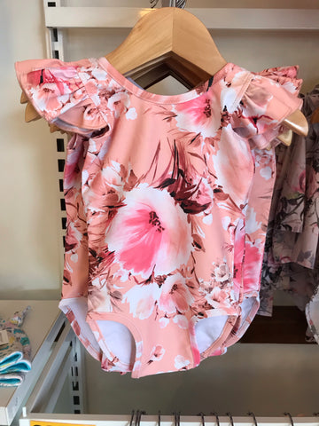 Pink Blossom S/S Luxe Frill Leotard