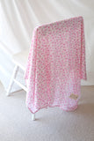 Pink Blossom Jersey Wrap with Topknot headband