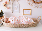 BLUSH BUBBLES PRINT TOP KNOT HEADBAND