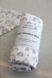 Rainbow Jersey Wrap with Beanie