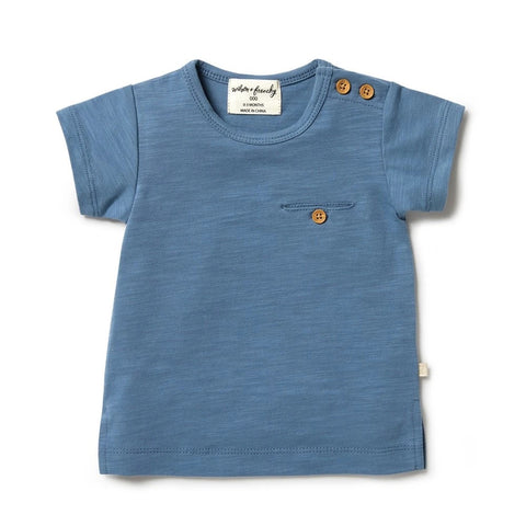 Anchor Blue Organic Pocket Top- organic slub cotton SS21