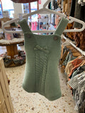 Tia Sage Knitted Bodysuit- Sage