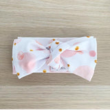 Blush Bubbles Print Bow Knot Headband