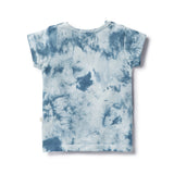 Whale Blue Organic Tie Dye Tee