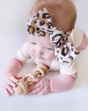 Nude Leopard Bow Knot Headband